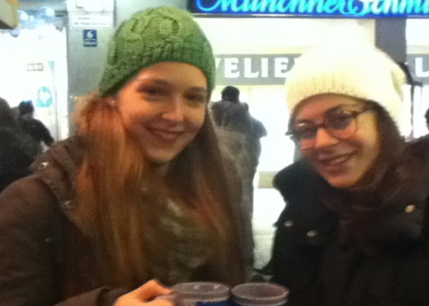 My host sister Carina and I, drinking Glühwein